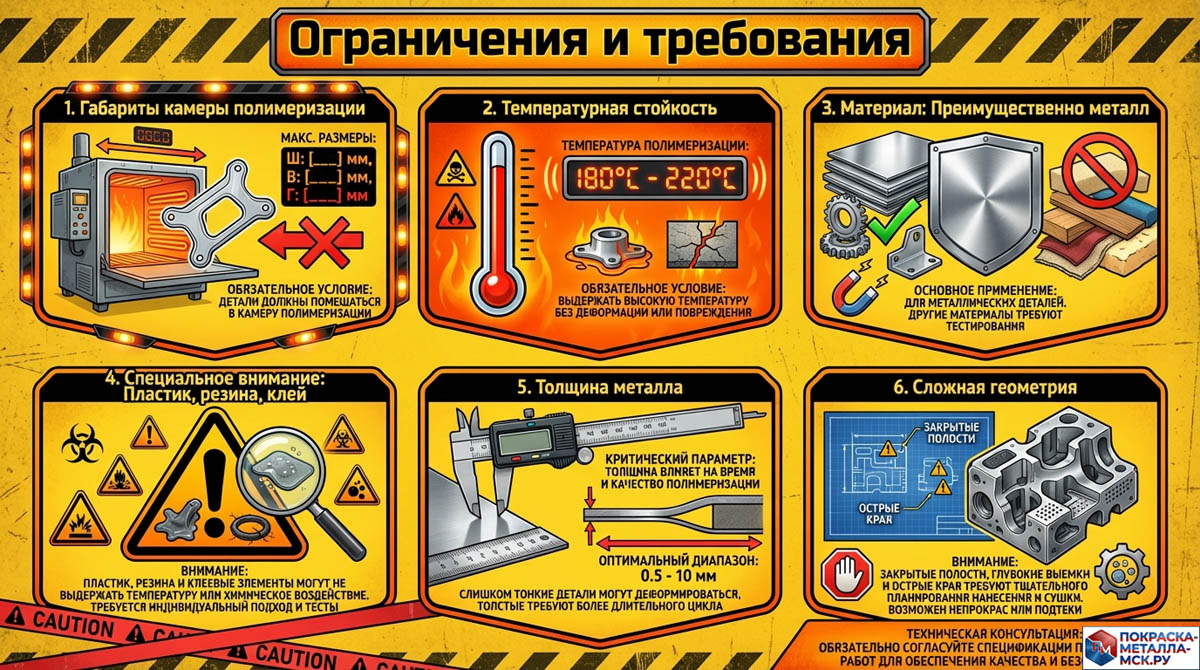 Ограничения и требования