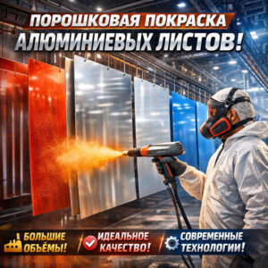 Порошковая покраска алюминиевых листов-сайт