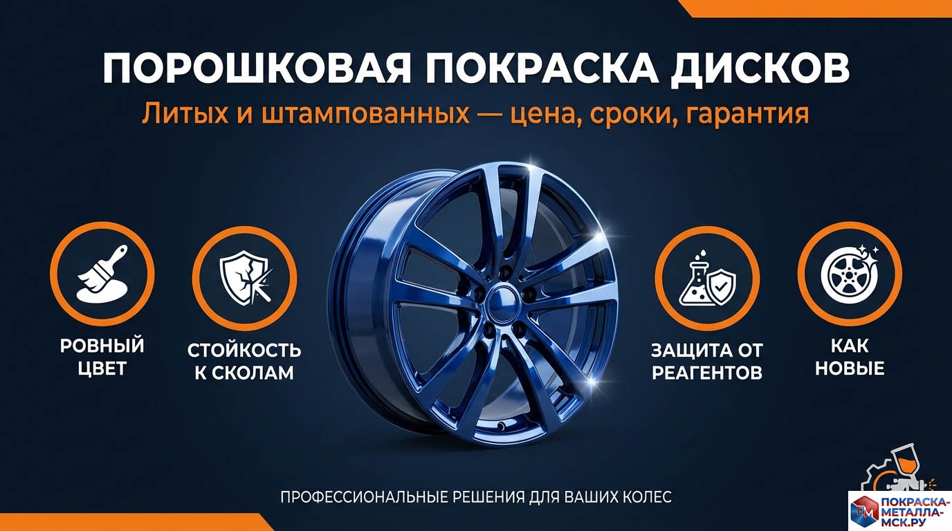 Порошковая покраска дисков инфографика-1