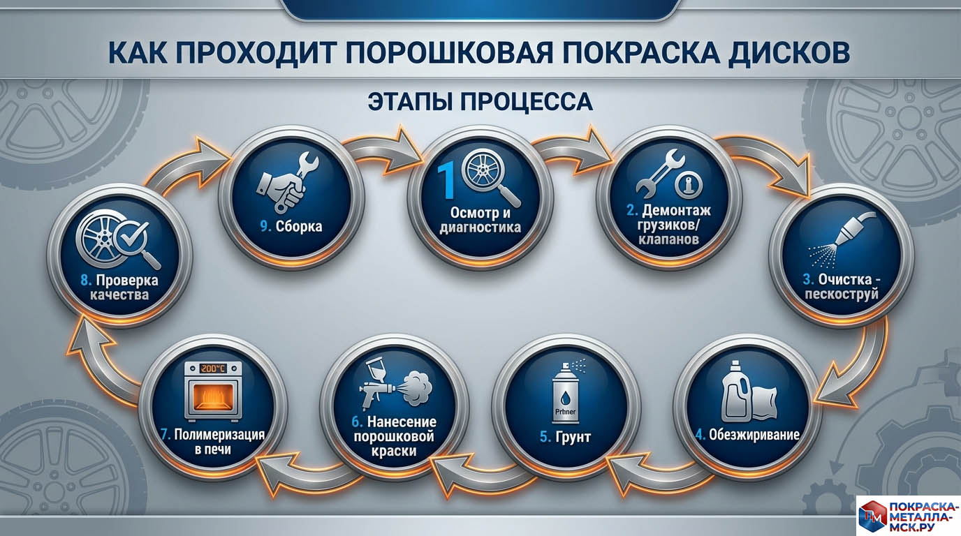 Порошковая покраска дисков инфографика-4