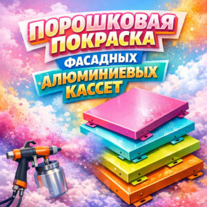 Порошковая покраска фасадных алюминиевых кассет-сайт