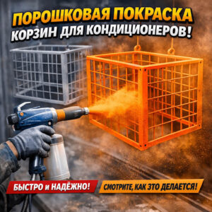 Порошковая покраска корзин для кондиционеров-сайт