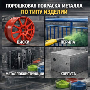 Порошковая покраска металла по типу изделий