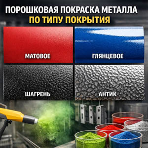 Порошковая покраска металла по типу покрытия