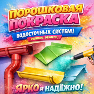 Порошковая покраска водосточных систем (отливов, откосов)-сайт