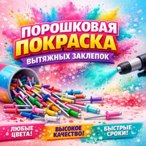 Порошковая покраска вытяжных заклепок-САЙТ1
