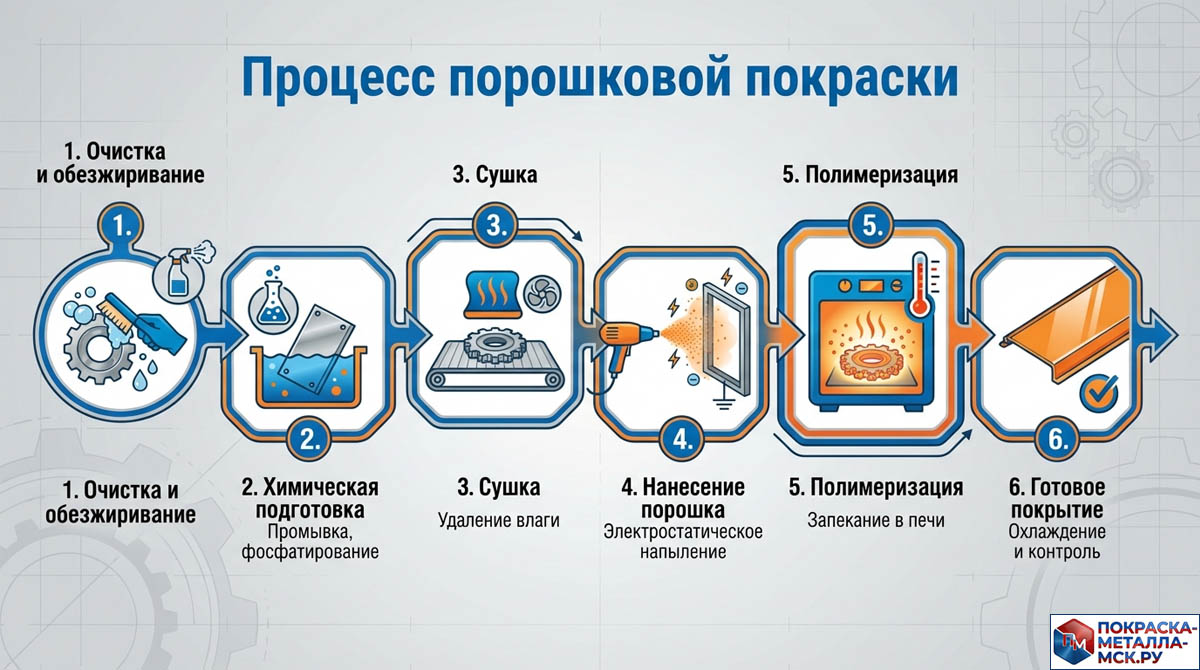 Процесс порошковой покраски