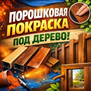 Порошковая покраска под дерево