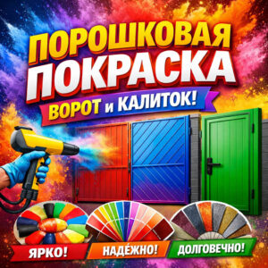 Порошковая покраска ворот и калиток